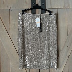 NWT Women’s Cable & Gauge Sequined Pull-On Skirt size Small